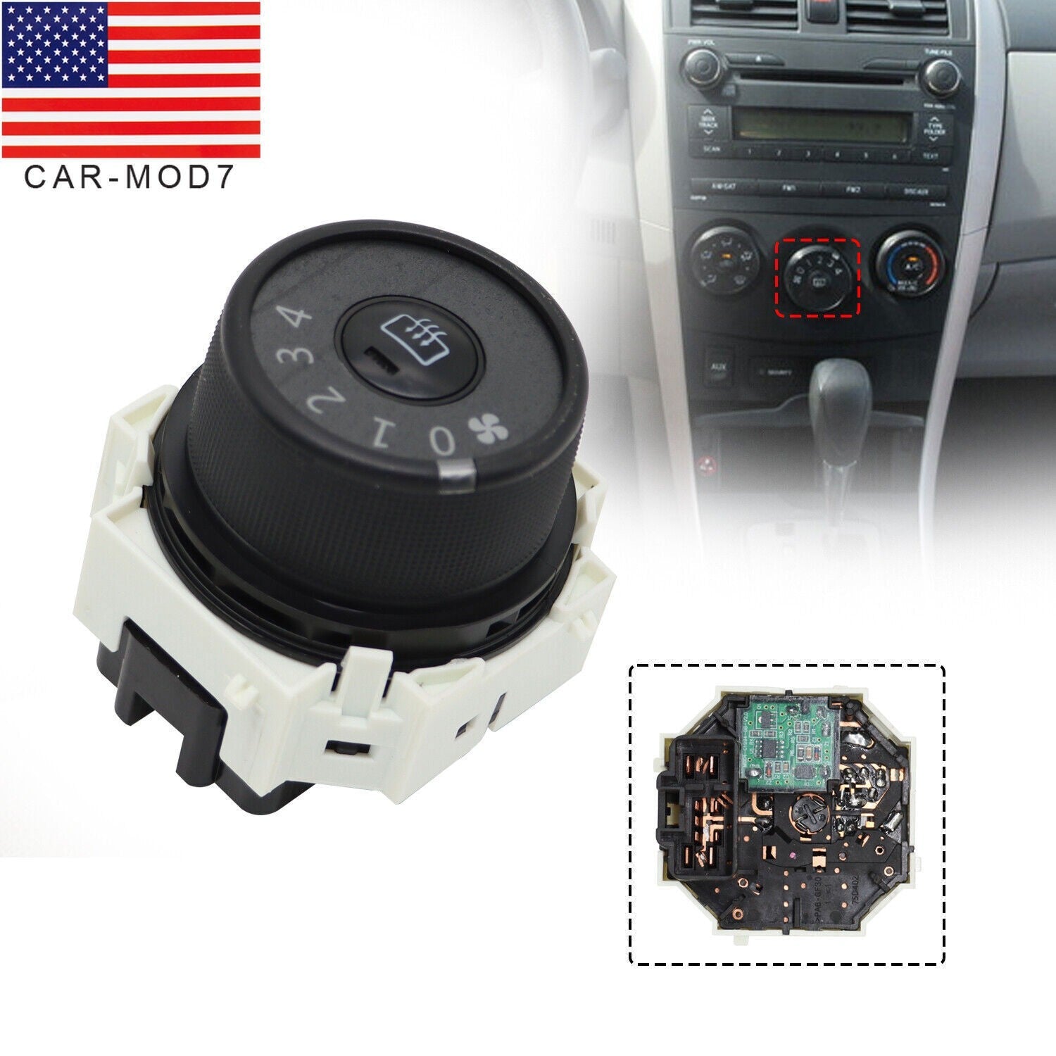 Toyota Corolla 09-13 Blower A/C Fan Control Switch 55902-12100 New