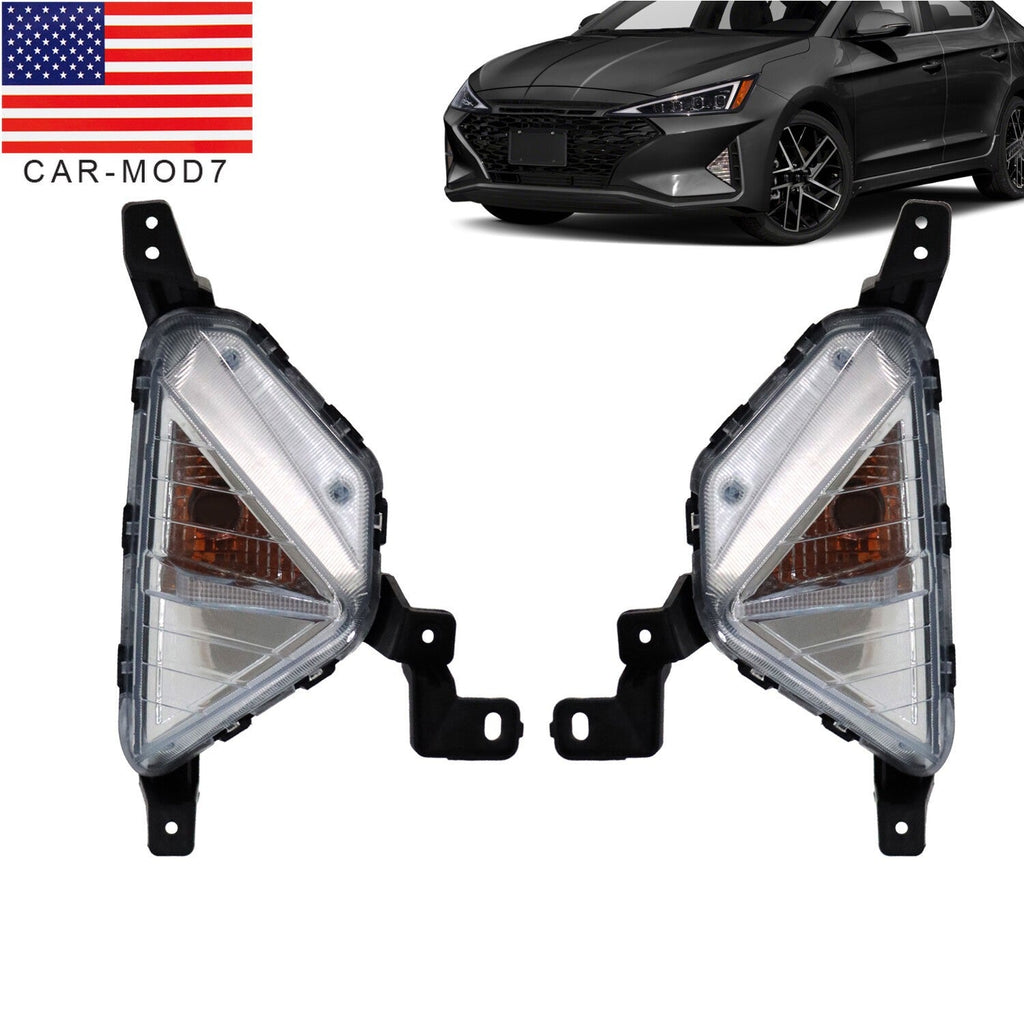 Fog Lamp Driving Light for 2019-2020 Hyundai Elantra Sedan Left & Right Bulbs