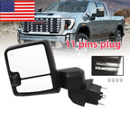 19-24 Chevy Silverado/Sierra 2500HD 3500HD Left Driver Tow Mirror Black