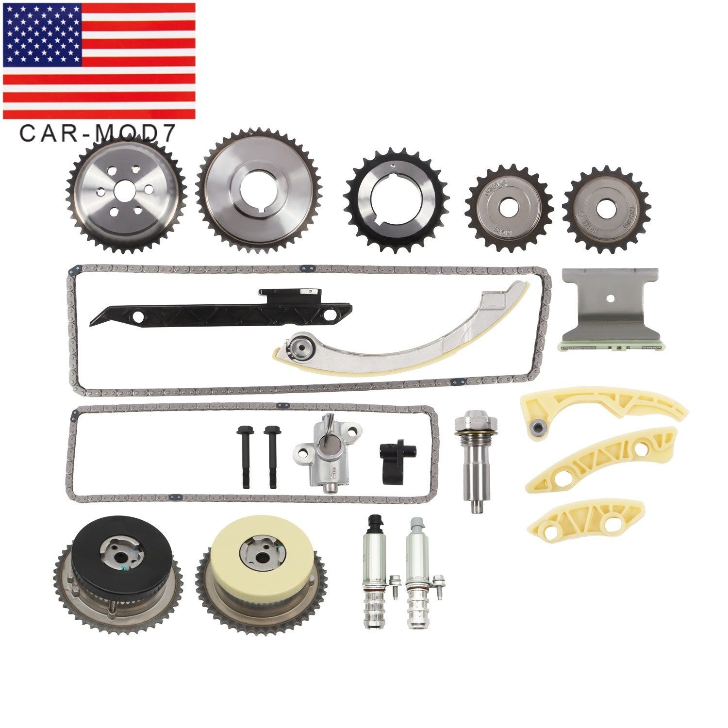 GM Ecotec 2.2L 2.4L Timing Chain Kit VCT Solenoid Actuator Gear Replacement