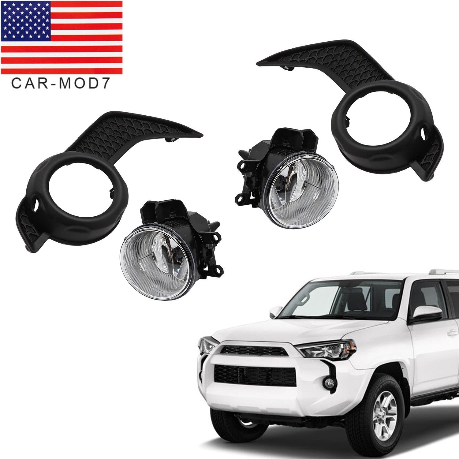 Fog Light Bezel Trim Covers for 2014-2020 Toyota 4Runner TRD SR5