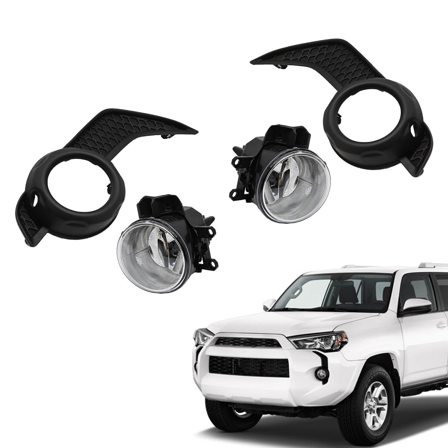 Fog Light Bezel Trim Covers for 2014-2020 Toyota 4Runner TRD SR5