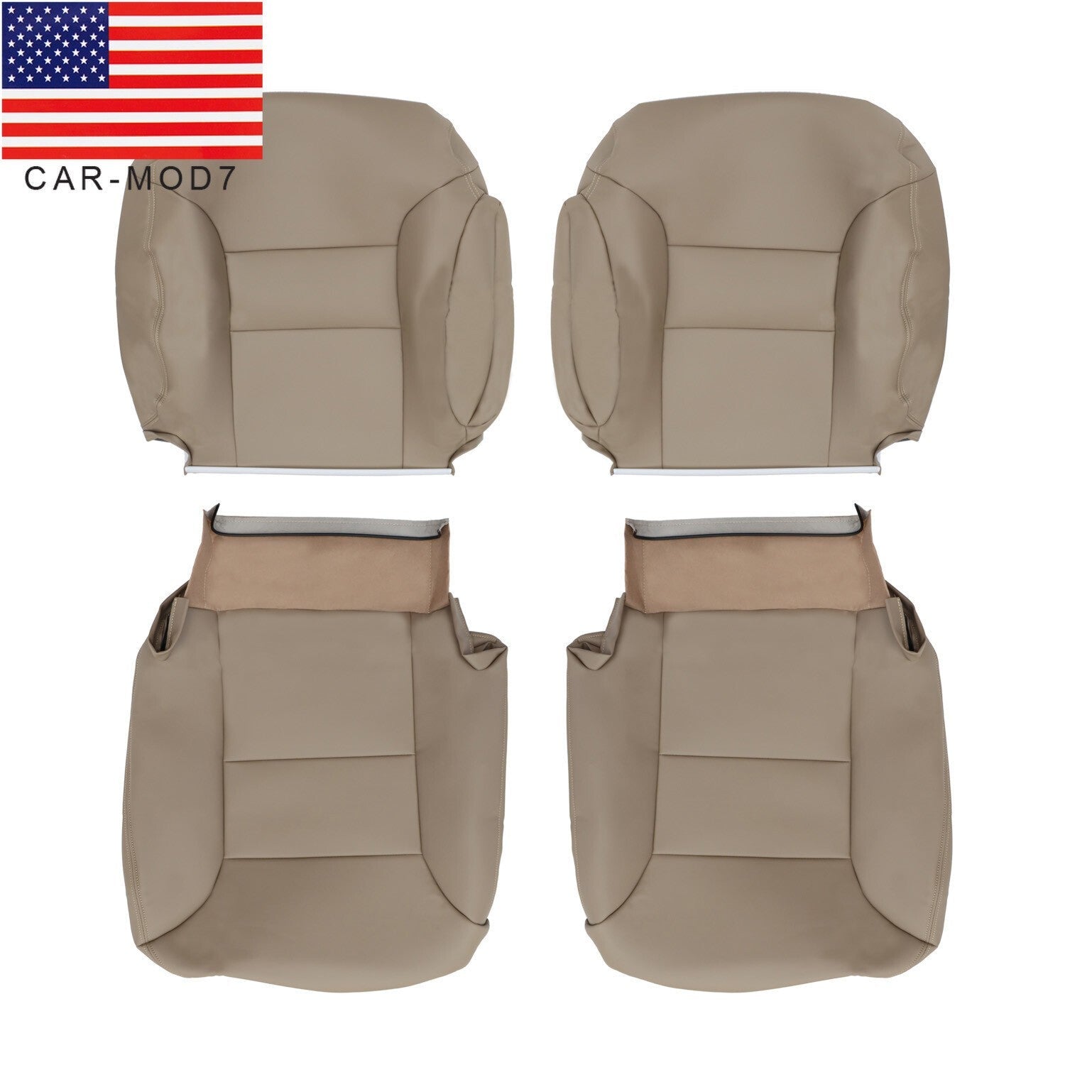 1995-1999 Chevy Suburban Tahoe Tan Seat Covers Both Sides Bottom & Top