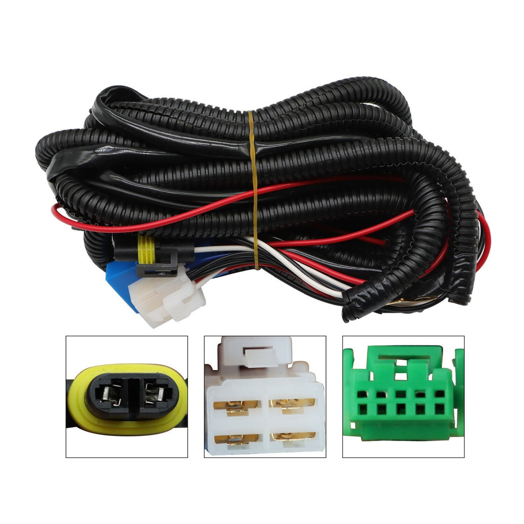 LED Fog Lights w/ Bezels Wiring Switch Kit for 2016-2023 Toyota Tacoma SR SR5