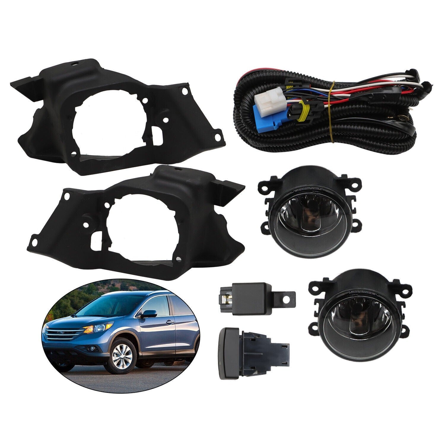 FL7030 Clear Fog Light Kit for 2012-2014 Honda CR-V Replacement Parts