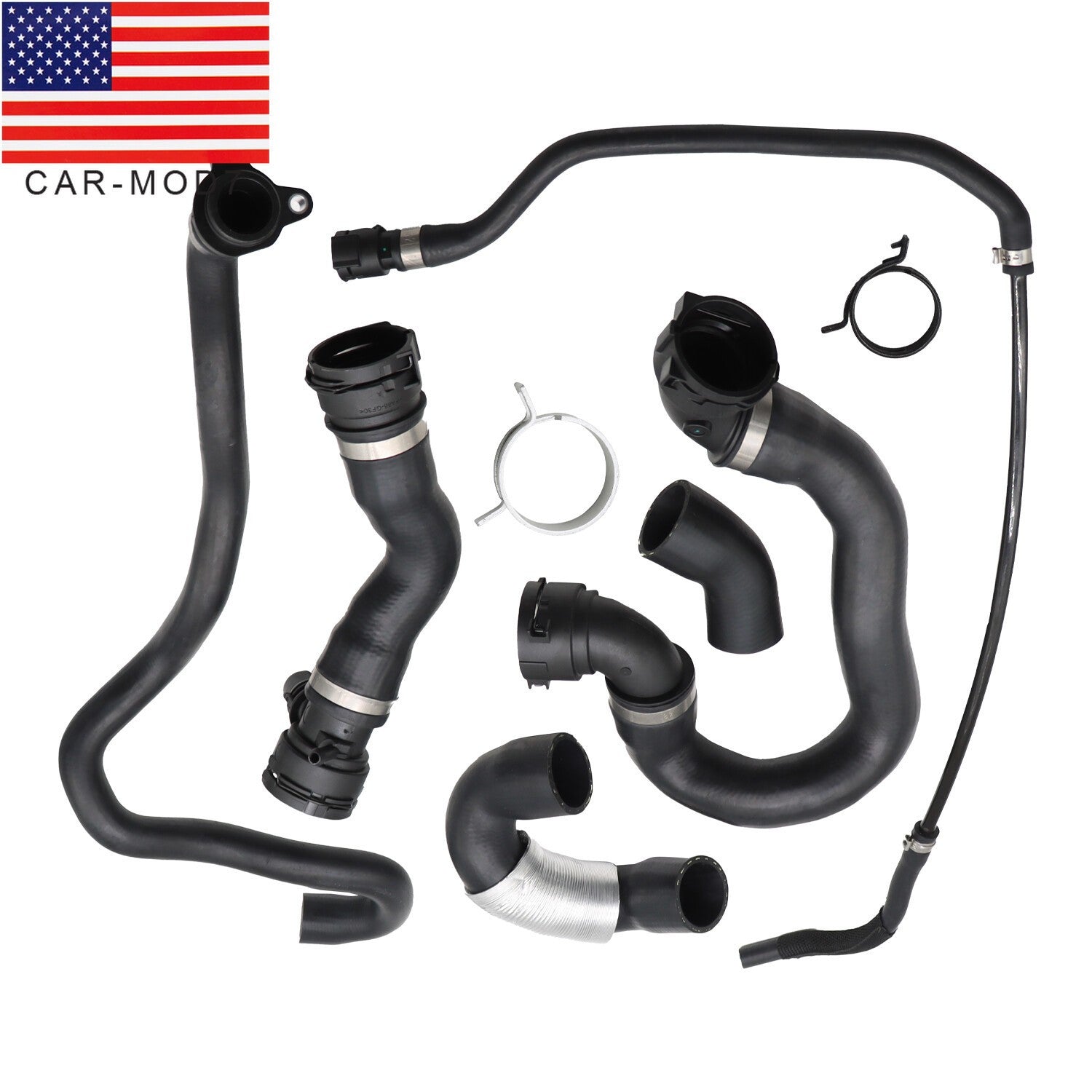 BMW 135i 335i 335xi 2007-2010 Radiator Coolant Hose Pipe Kit 6Pcs