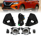 LED Fog Lights Kit w/ Bezel, Switch, Wires & Relay for 19-21 Nissan Murano