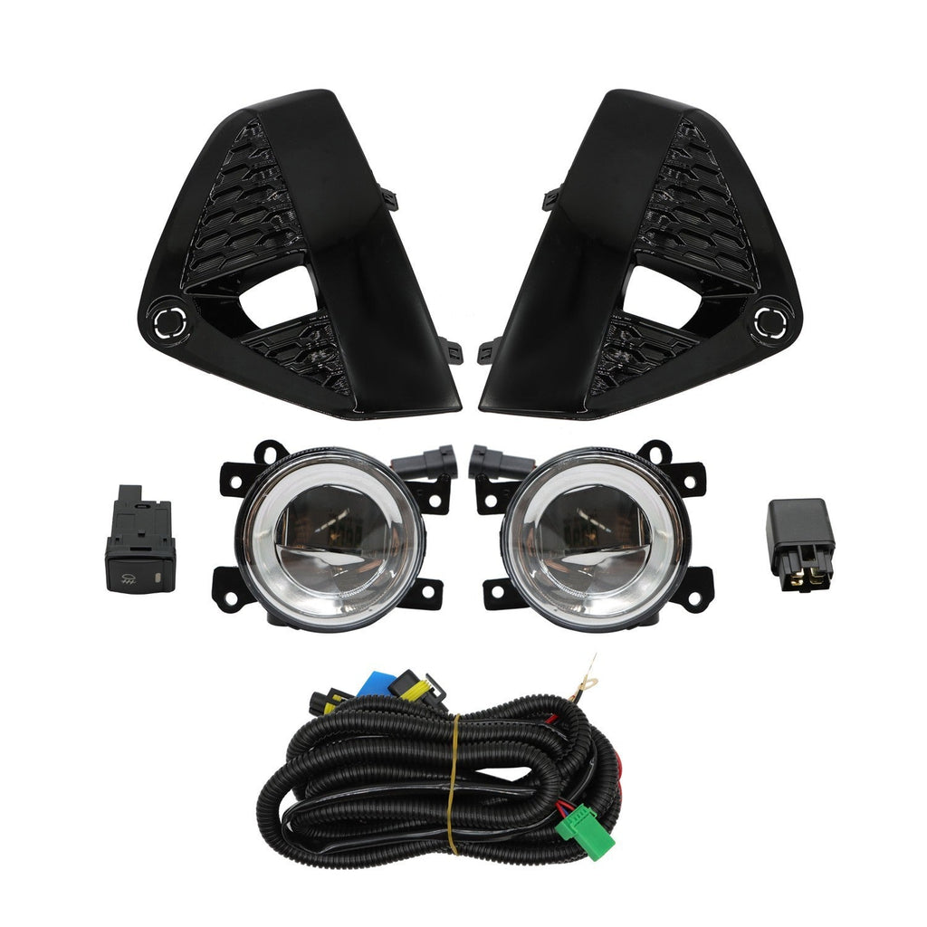 LED Fog Lights Kit w/ Bezel, Switch, Wires & Relay for 19-21 Nissan Murano