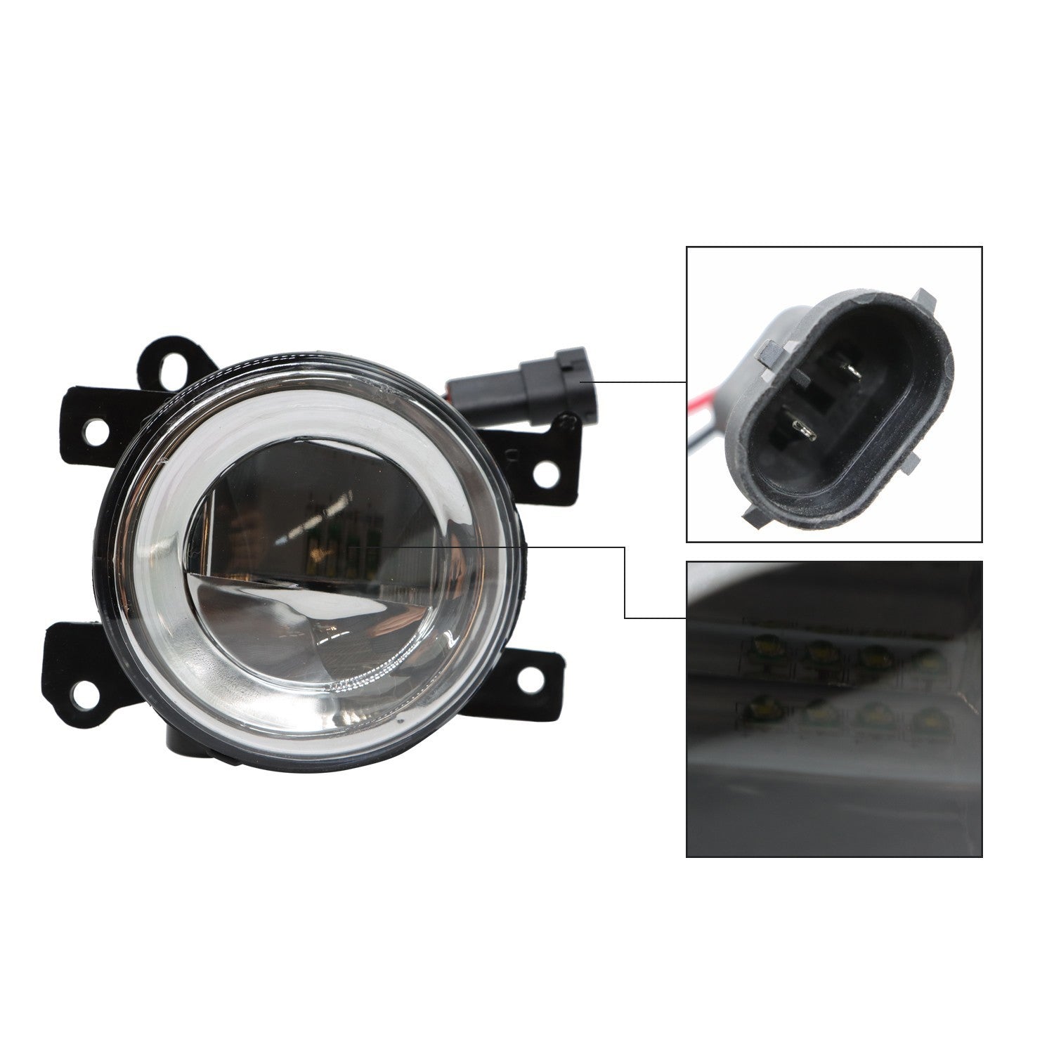 LED Fog Lights Kit w/ Bezel, Switch, Wires & Relay for 19-21 Nissan Murano