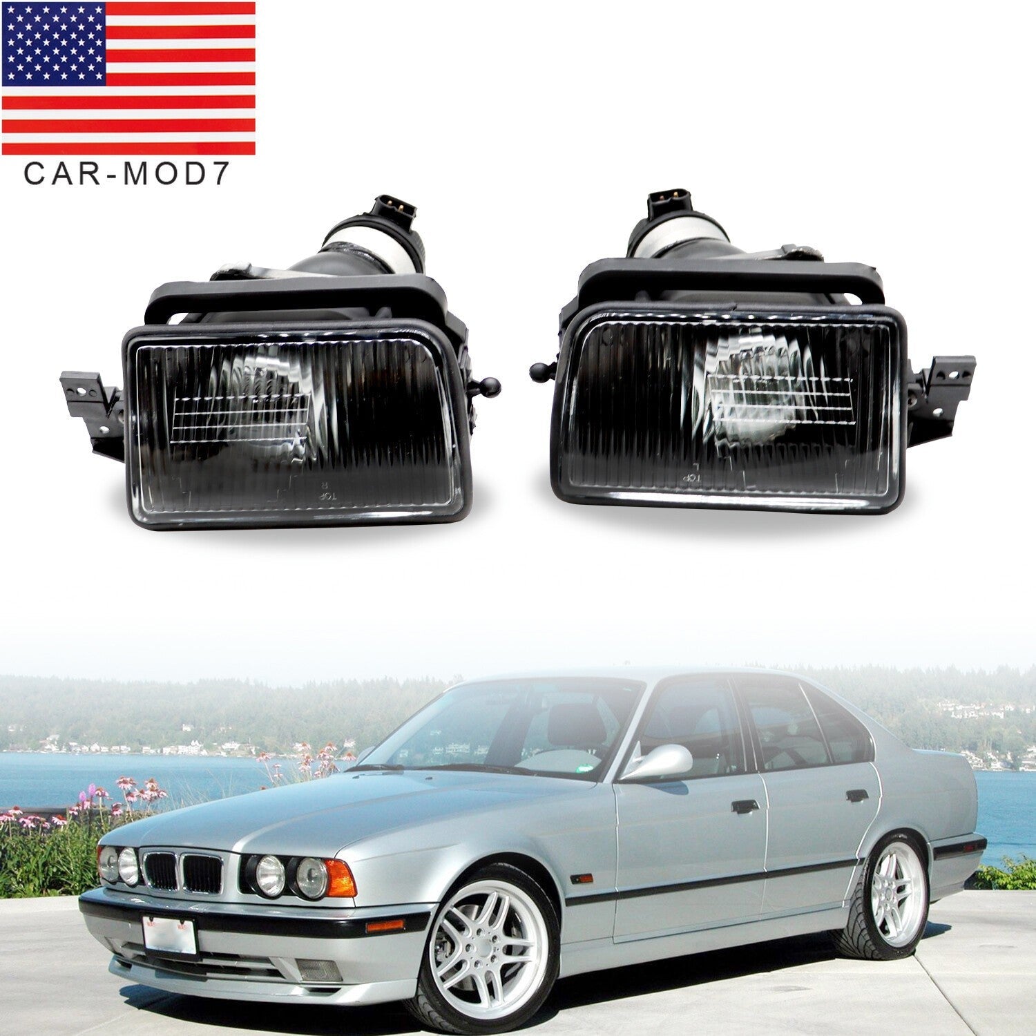 BMW E34 Fog Light Cover Driving Lamp Assembly 525i 530i 535i 540i