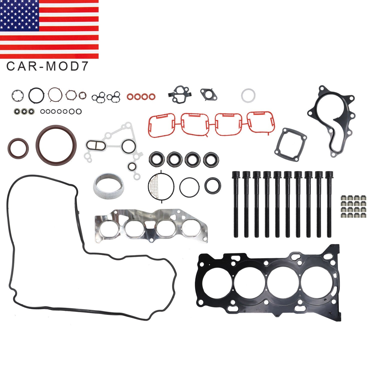 Cylinder Head Gasket Bolts Set for 09-16 Toyota Camry RAV4 Scion 2.5L 2AR-FE