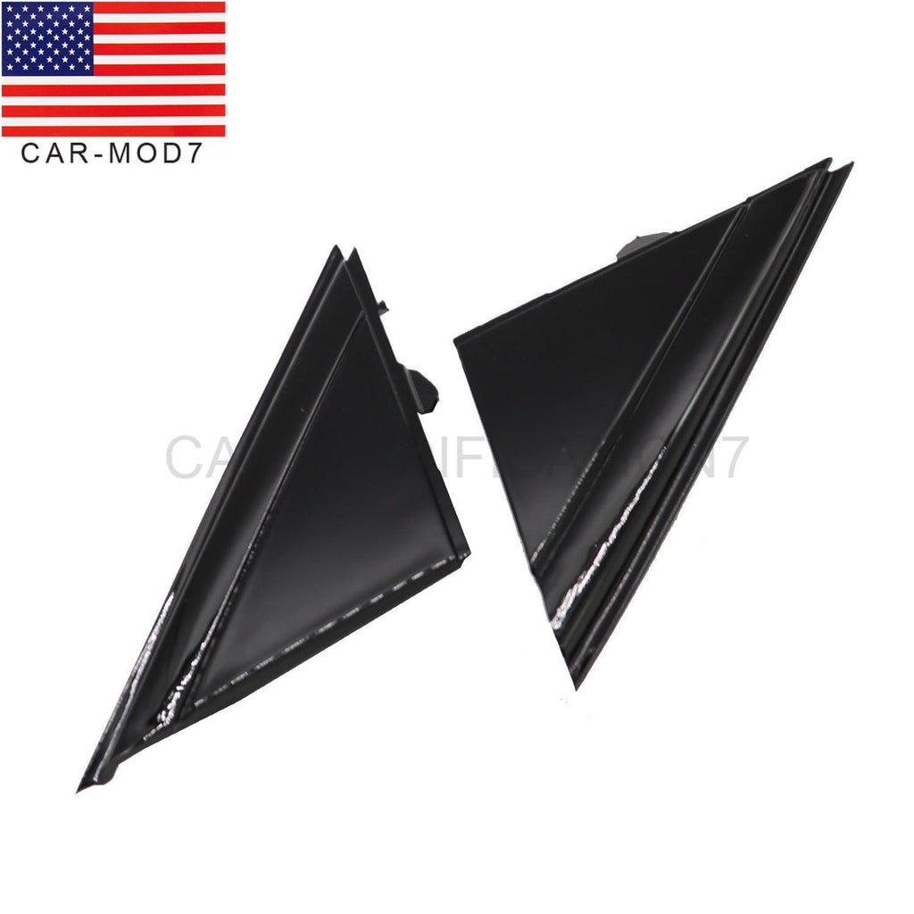 12-17 FIAT 500 Gloss Black Door Mirror Flag Covers Left & Right Pair Moldings