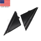12-17 FIAT 500 Gloss Black Door Mirror Flag Covers Left & Right Pair Moldings
