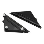 12-17 FIAT 500 Gloss Black Door Mirror Flag Covers Left & Right Pair Moldings