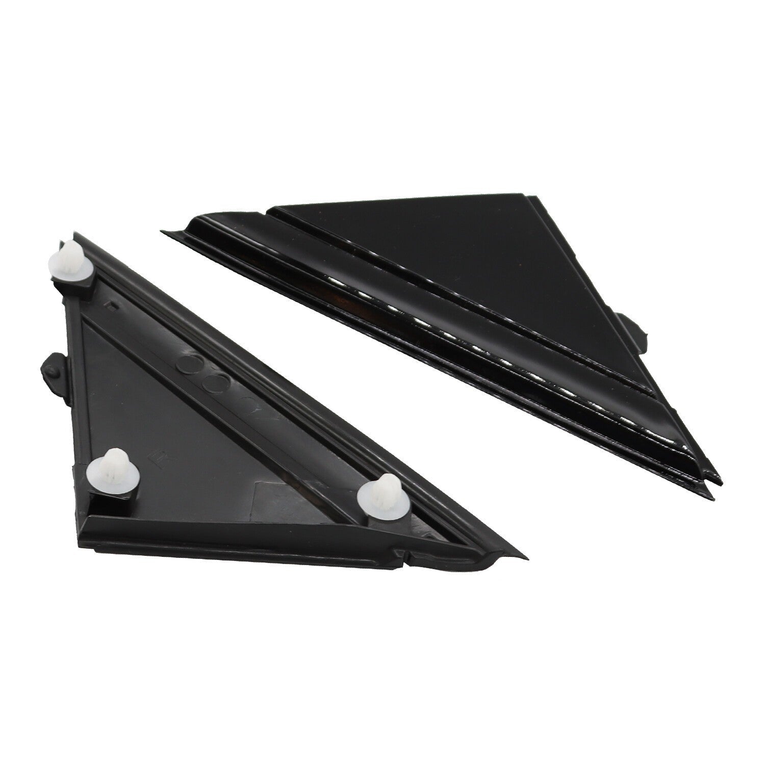12-17 FIAT 500 Gloss Black Door Mirror Flag Covers Left & Right Pair Moldings