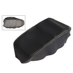Nissan Maxima 2016-2019 Black Leather Console Armrest Cover Beige Stitch