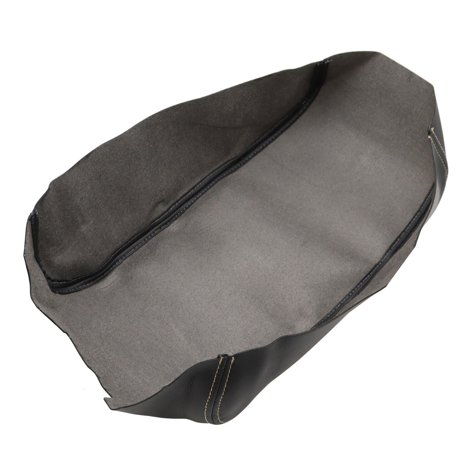 Nissan Maxima 2016-2019 Black Leather Console Armrest Cover Beige Stitch