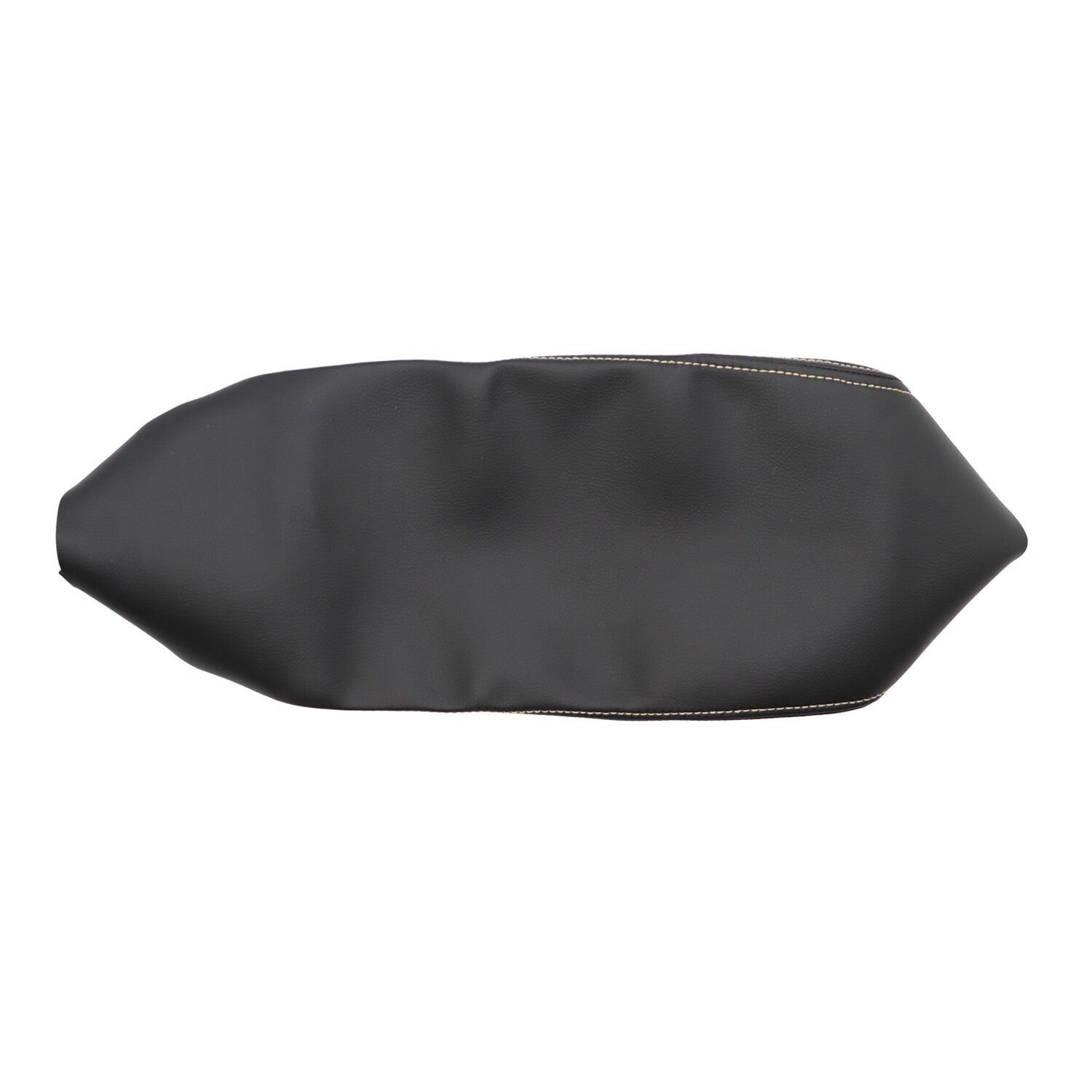 Nissan Maxima 2016-2019 Black Leather Console Armrest Cover Beige Stitch