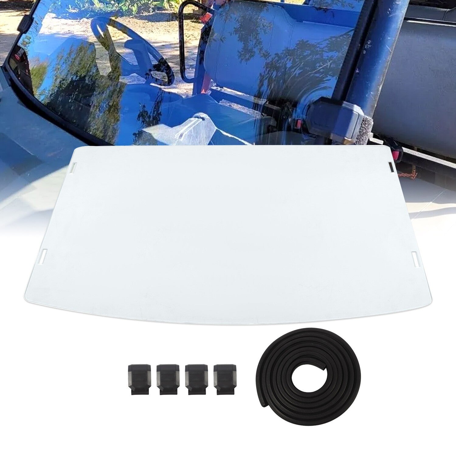Polaris Ranger XP 570 900 1000 Front Windshield w/ Clamps 2013-2025 Fit