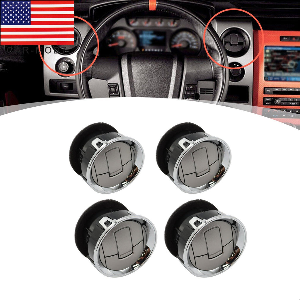 09-14 Ford F-150 Chrome AC Heater Air Vent Dashboard Louvre 4X Interior
