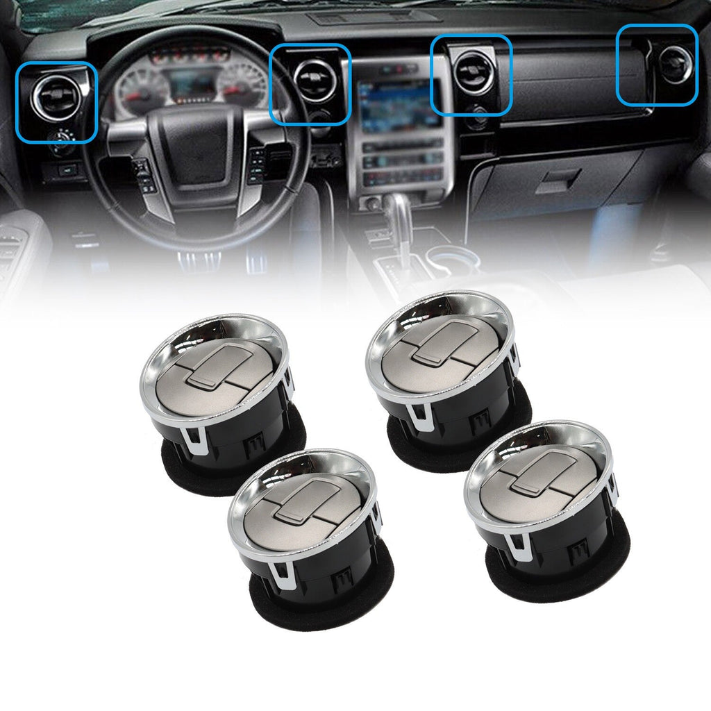 09-14 Ford F-150 Chrome AC Heater Air Vent Dashboard Louvre 4X Interior