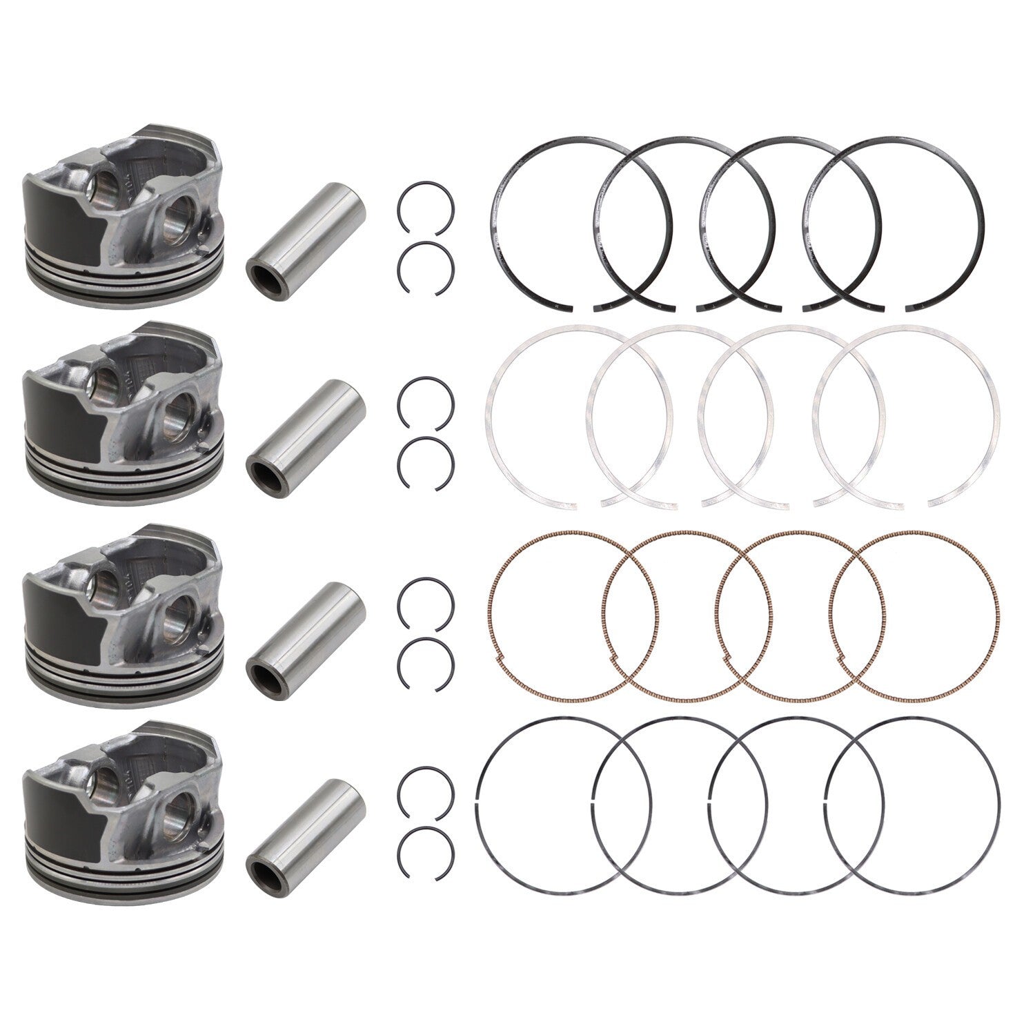 Oversize +0.50MM Piston & Rings for 11-19 Hyundai Sonata Kia Sorento Optima 2.4L
