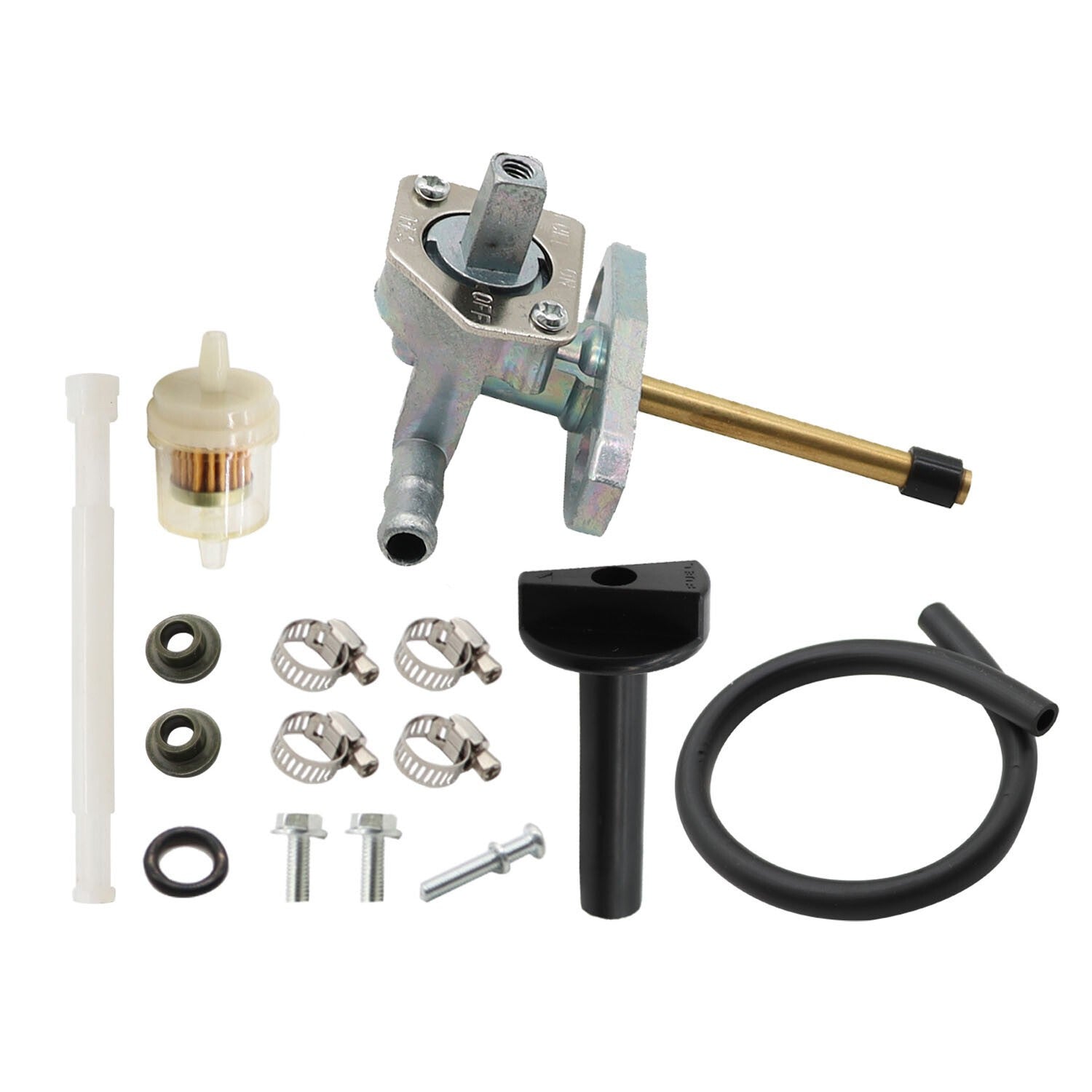 Honda Foreman Rancher TRX350 400 Fuel Tank Petcock Valve with Fuel Lines