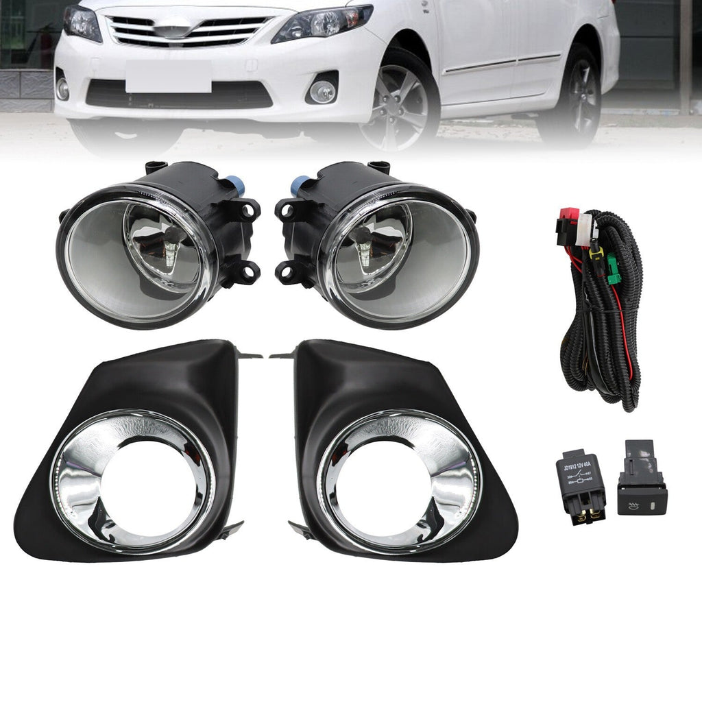 Fog Lights Kit FL7012 for 2011-2013 Toyota Corolla Bumper Lamps