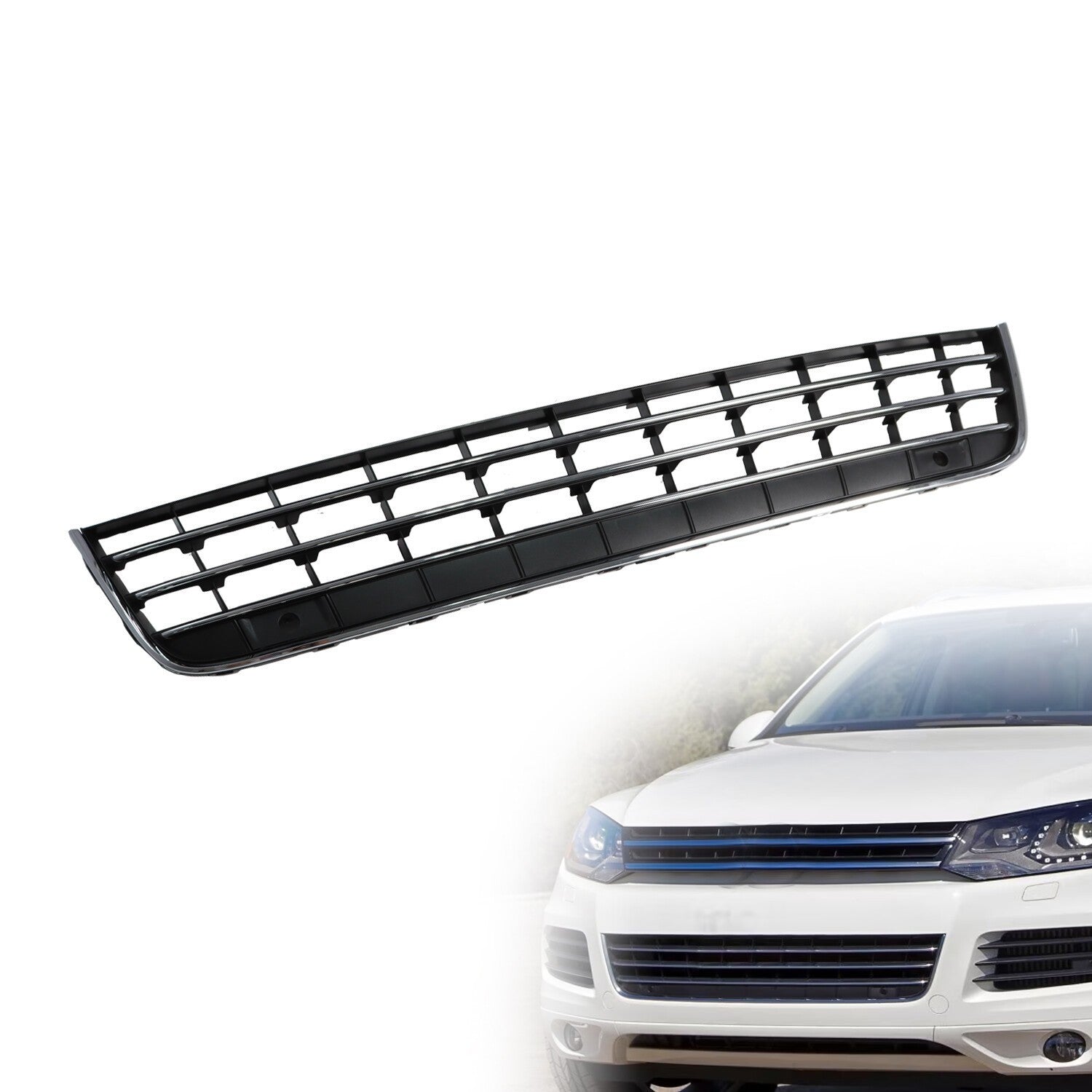 VW Touareg 2011-2014 Front Bumper Lower Chrome Grill 7P6853671E Replacement