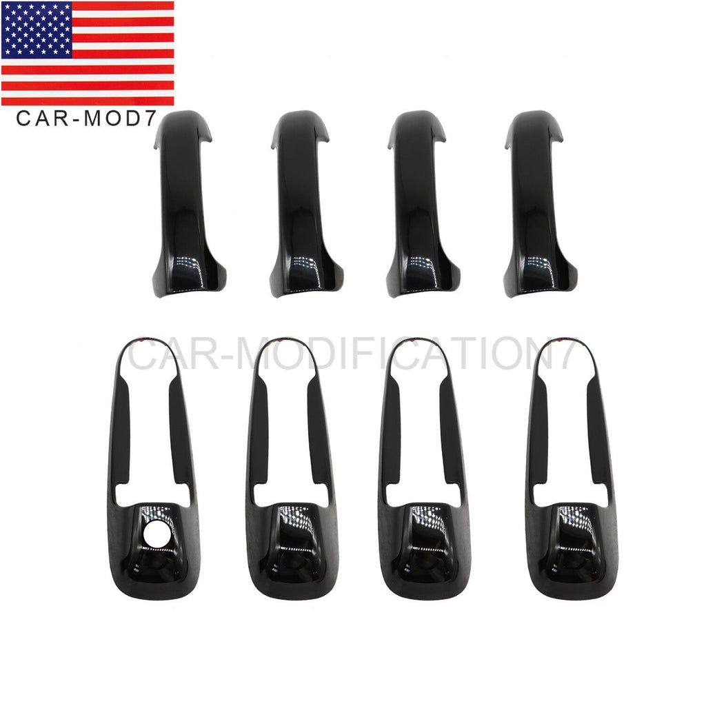 Gloss Black Door Handle Covers Overlay for Ram 1500 2500 3500 2002-2008