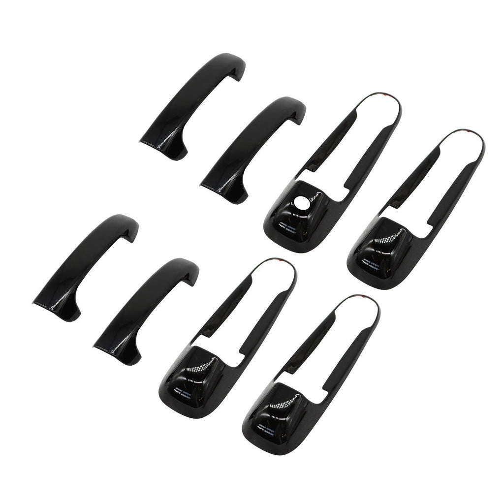 Gloss Black Door Handle Covers Overlay for Ram 1500 2500 3500 2002-2008