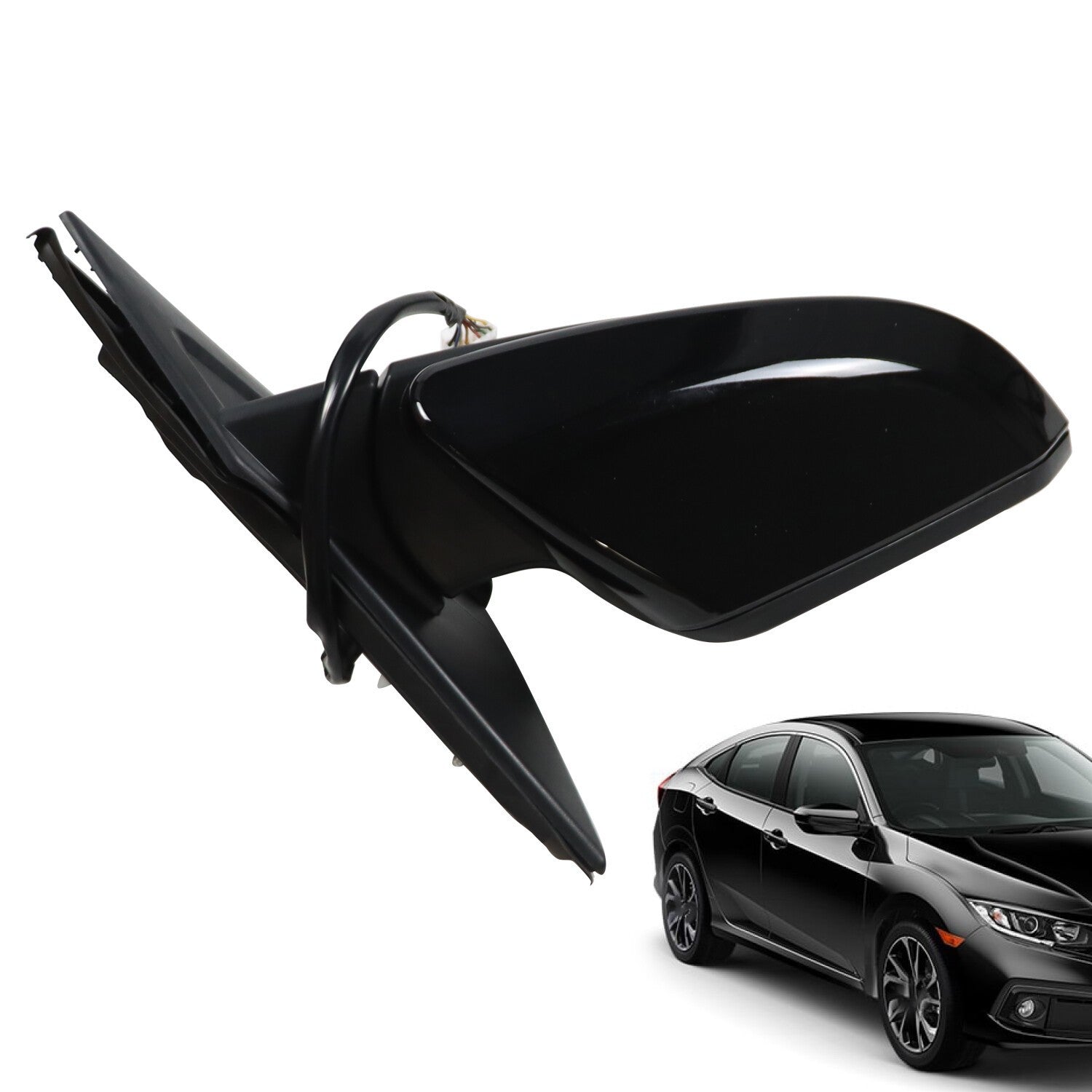 Honda Civic 2016-2018 Sedan Passenger Side Power Heated Mirror with Camera