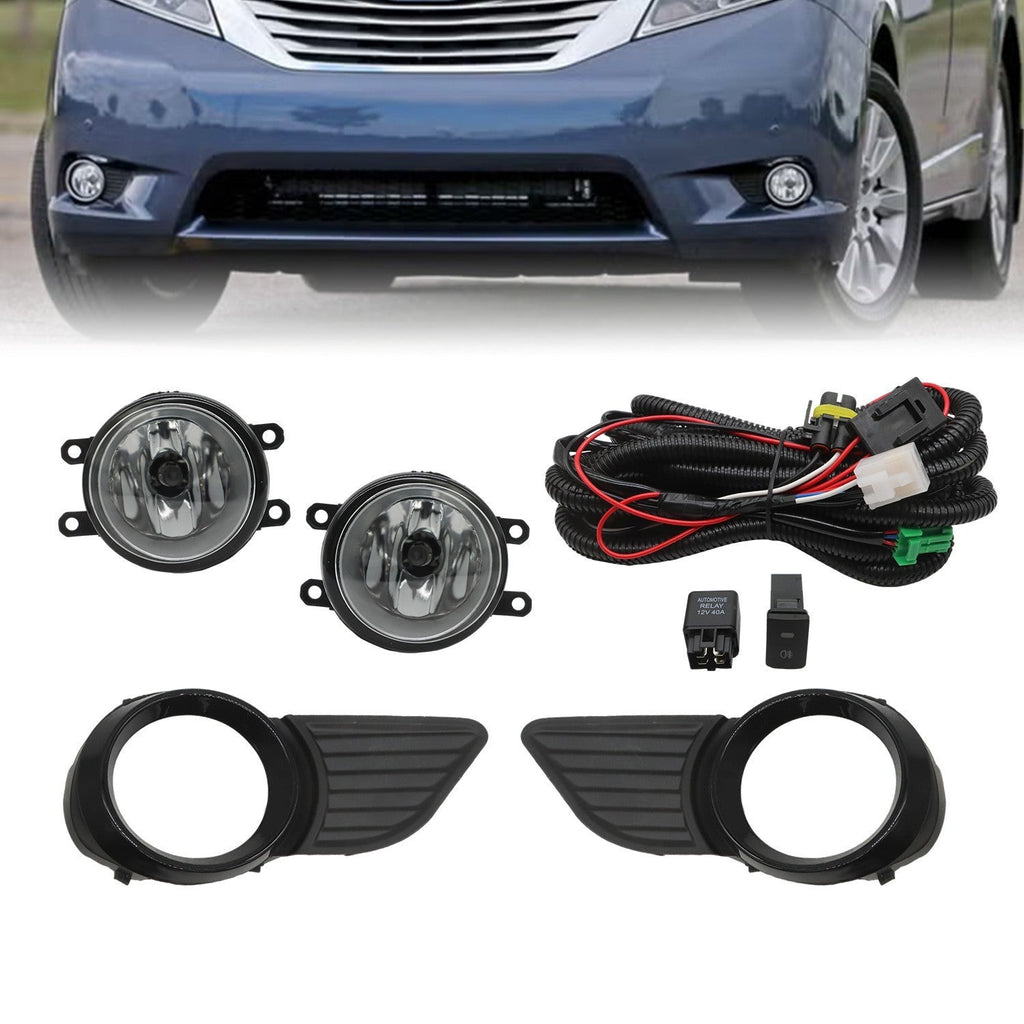Toyota Sienna Fog Lights Assembly 2011-2017 with Lamps & Switch