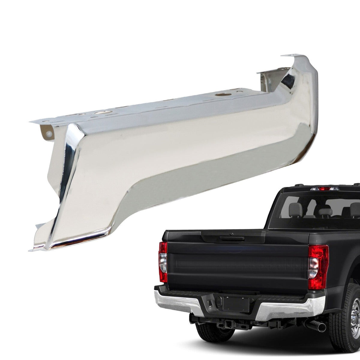 2017-2022 Ford F-250 F-350 Chrome Rear RH Passenger Bumper Face Bar