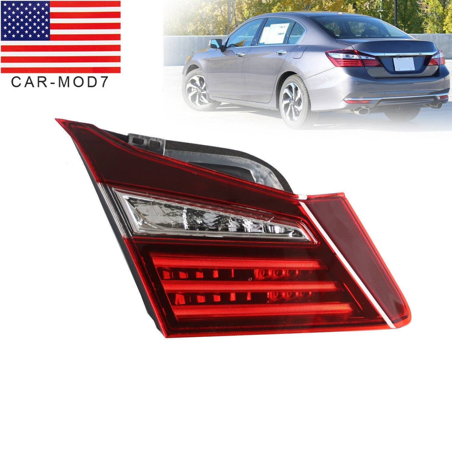 2016-2017 Honda Accord Left Inner Tail Light Assembly Driver Side LH