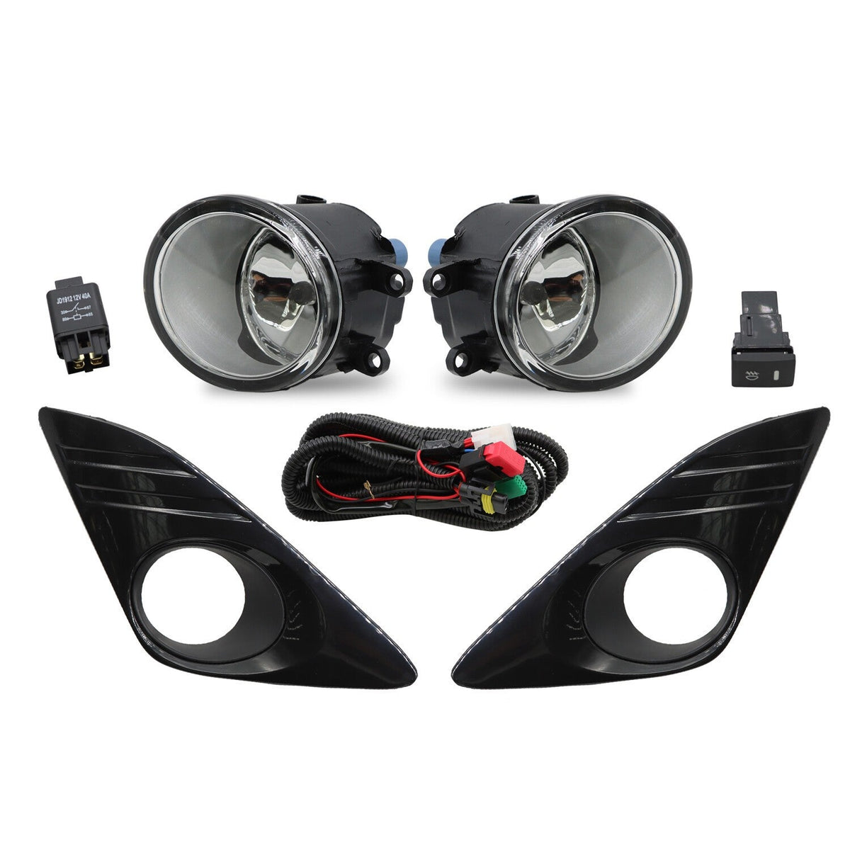 2012-2014 Toyota Camry Fog Lights with Wiring Switch Kit Bumper Lamps
