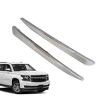 2015-20 Chevy Tahoe Suburban Front Left Right Chrome Bumper Trim Molding