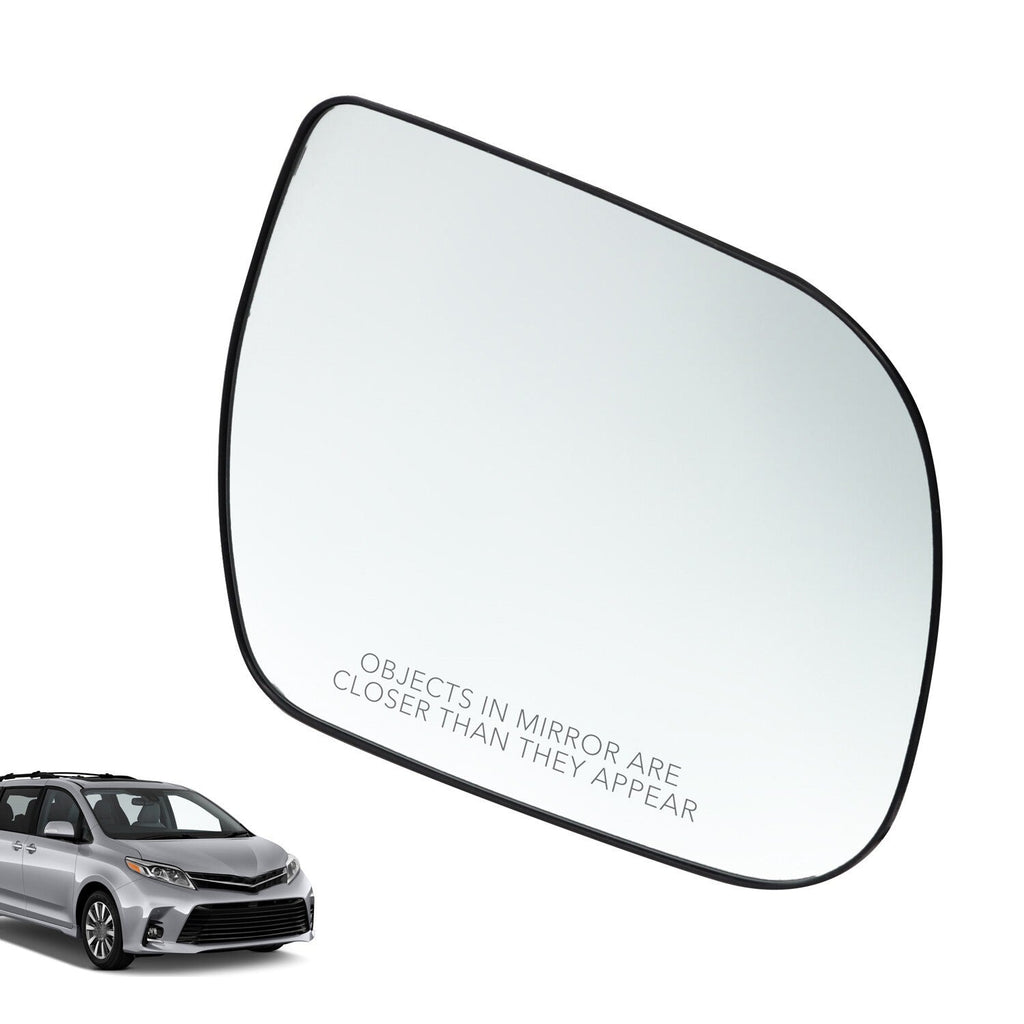 2011-2014 Toyota Sienna Heated Passenger Side Mirror Glass Replacement