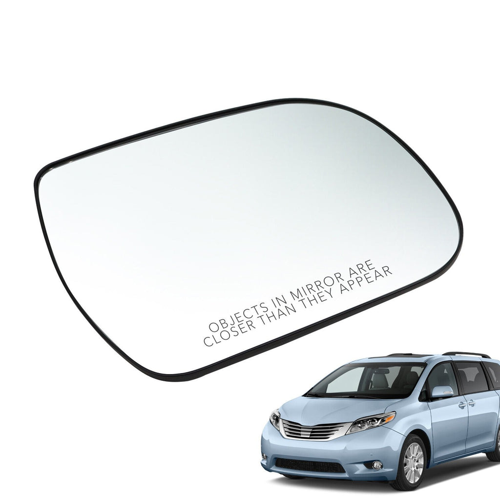 2011-2014 Toyota Sienna Heated Passenger Side Mirror Glass Replacement