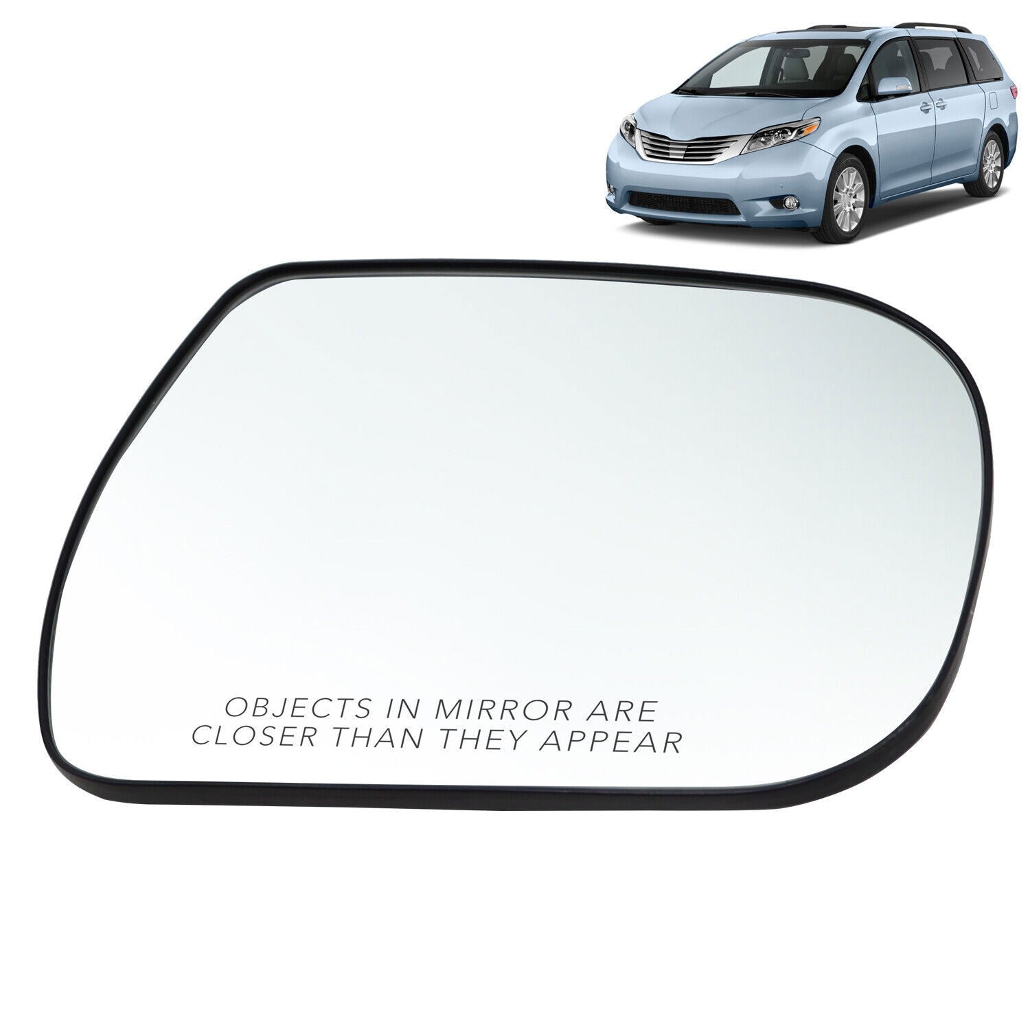 2011-2014 Toyota Sienna Heated Passenger Side Mirror Glass Replacement