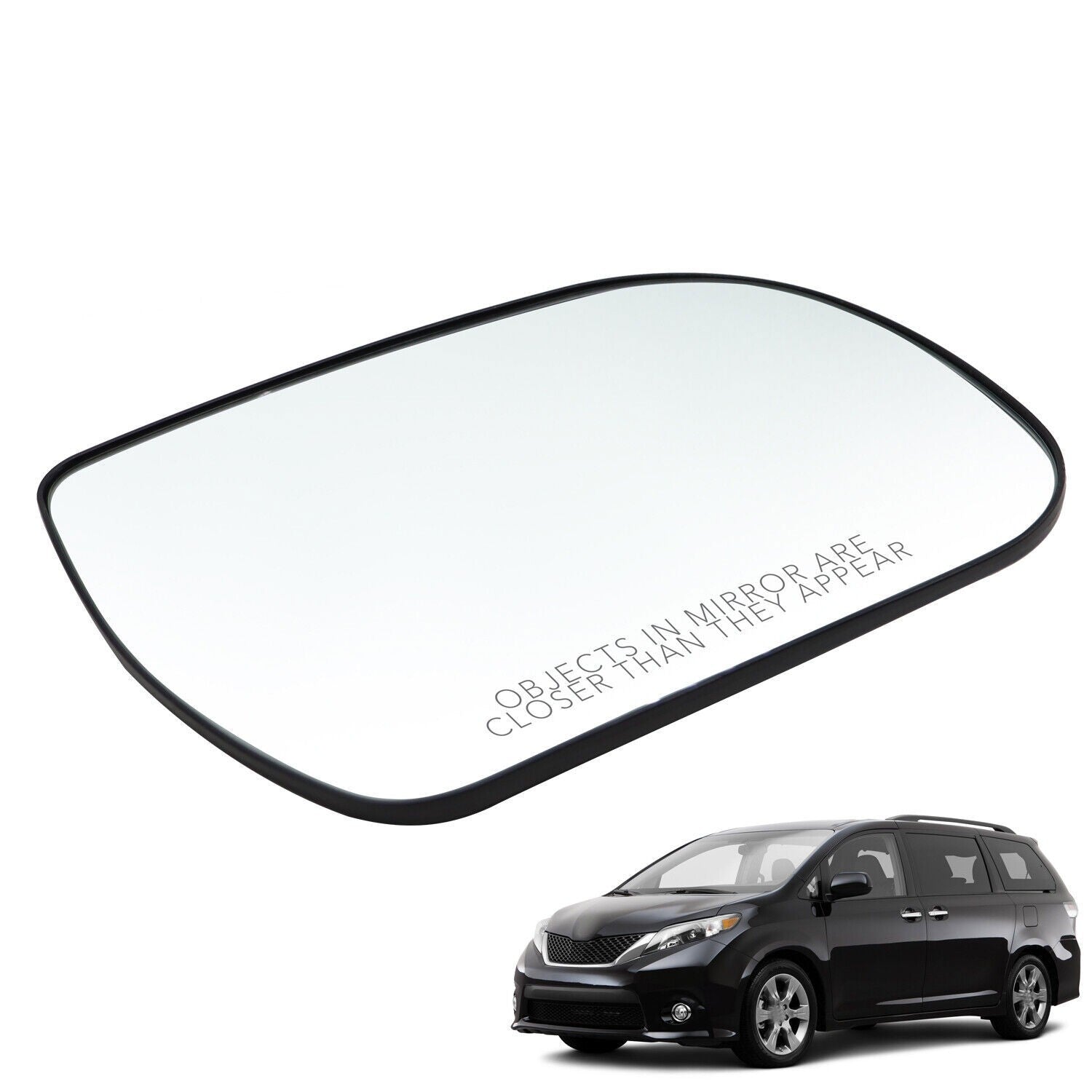 2011-2014 Toyota Sienna Heated Passenger Side Mirror Glass Replacement