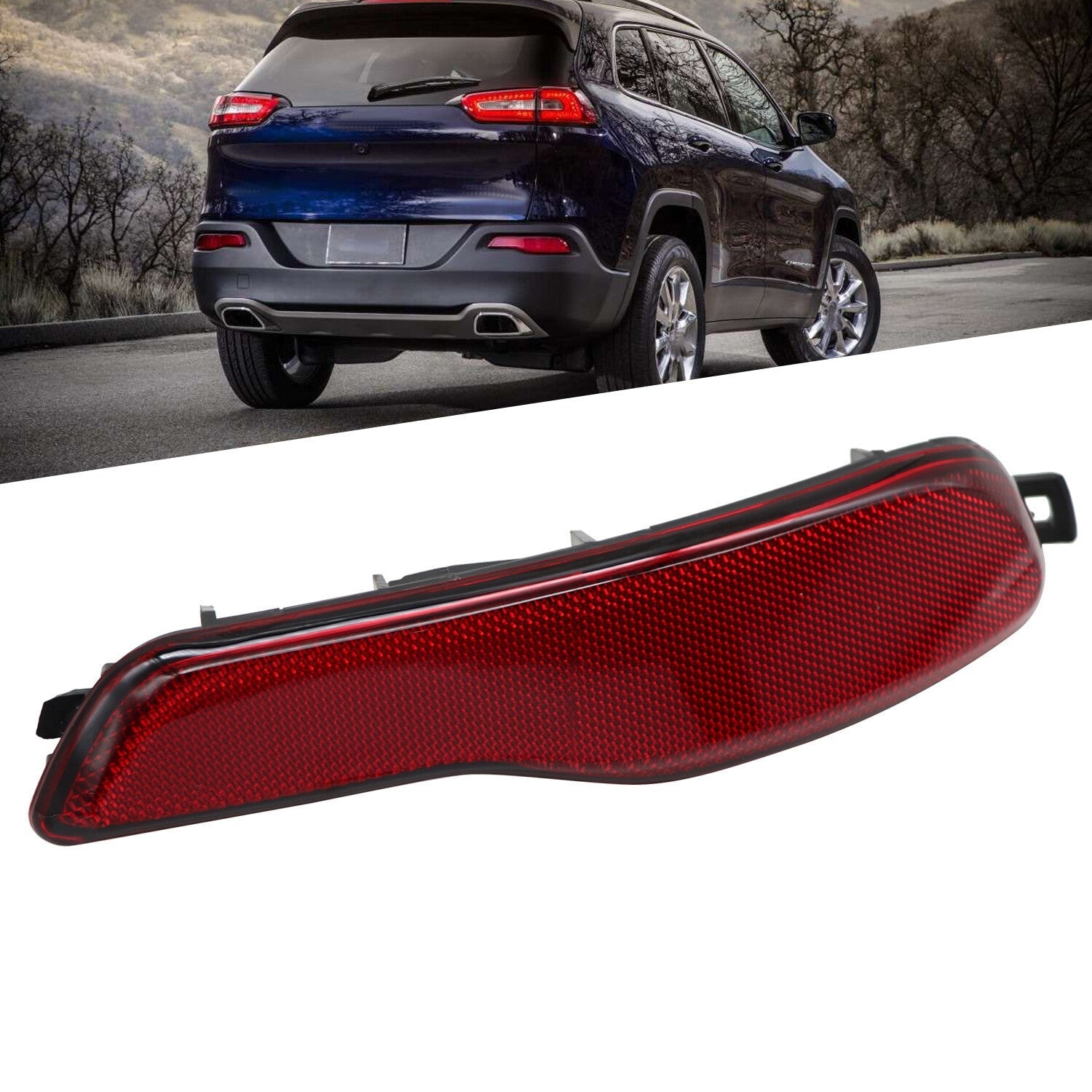 2014-18 Jeep Cherokee Right Rear Bumper Light Case Reflector Passenger Side