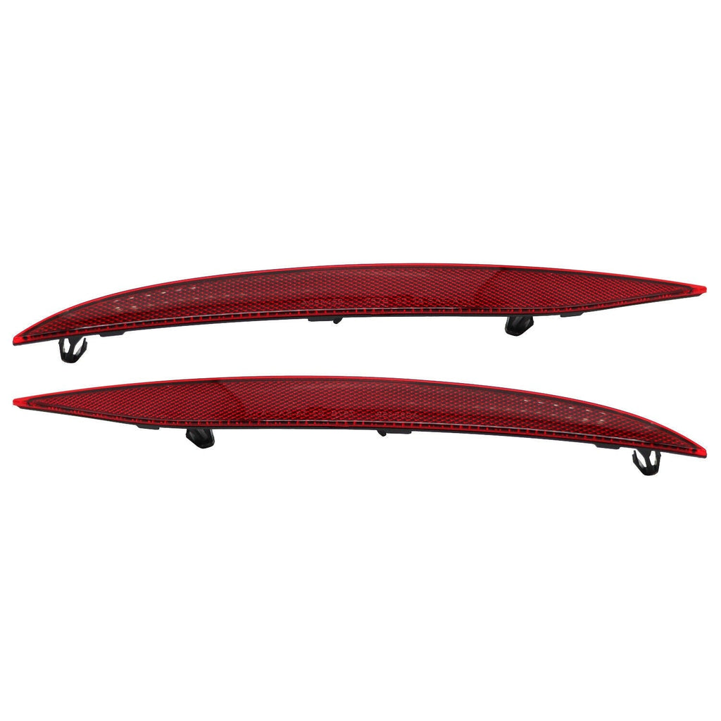 2016-2023 Tesla Model X Rear Bumper Reflector Light Cover Red Left & Right 2pcs