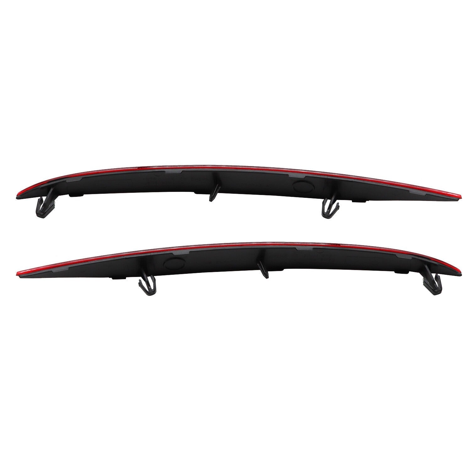 2016-2023 Tesla Model X Rear Bumper Reflector Light Cover Red Left & Right 2pcs