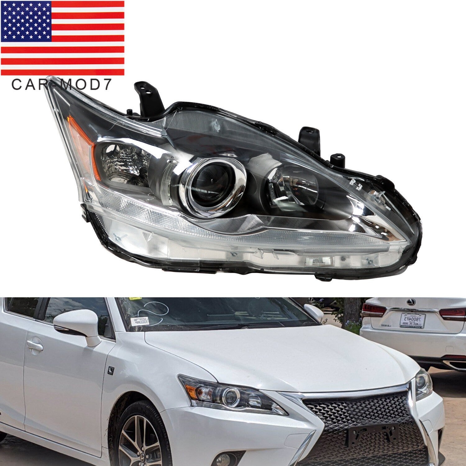 2011-2017 Lexus CT200h Right Front Halogen Headlight Passenger Side RH