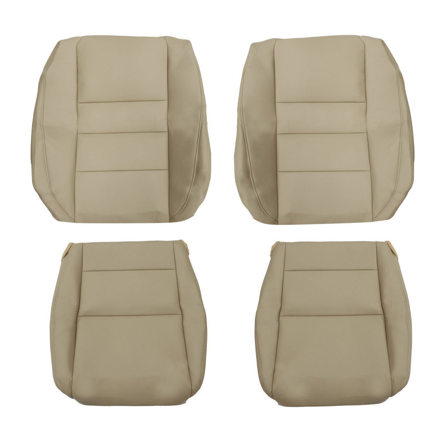 2008-2012 Honda Accord Tan Leather Seat Covers Driver & Passenger Bottom Set