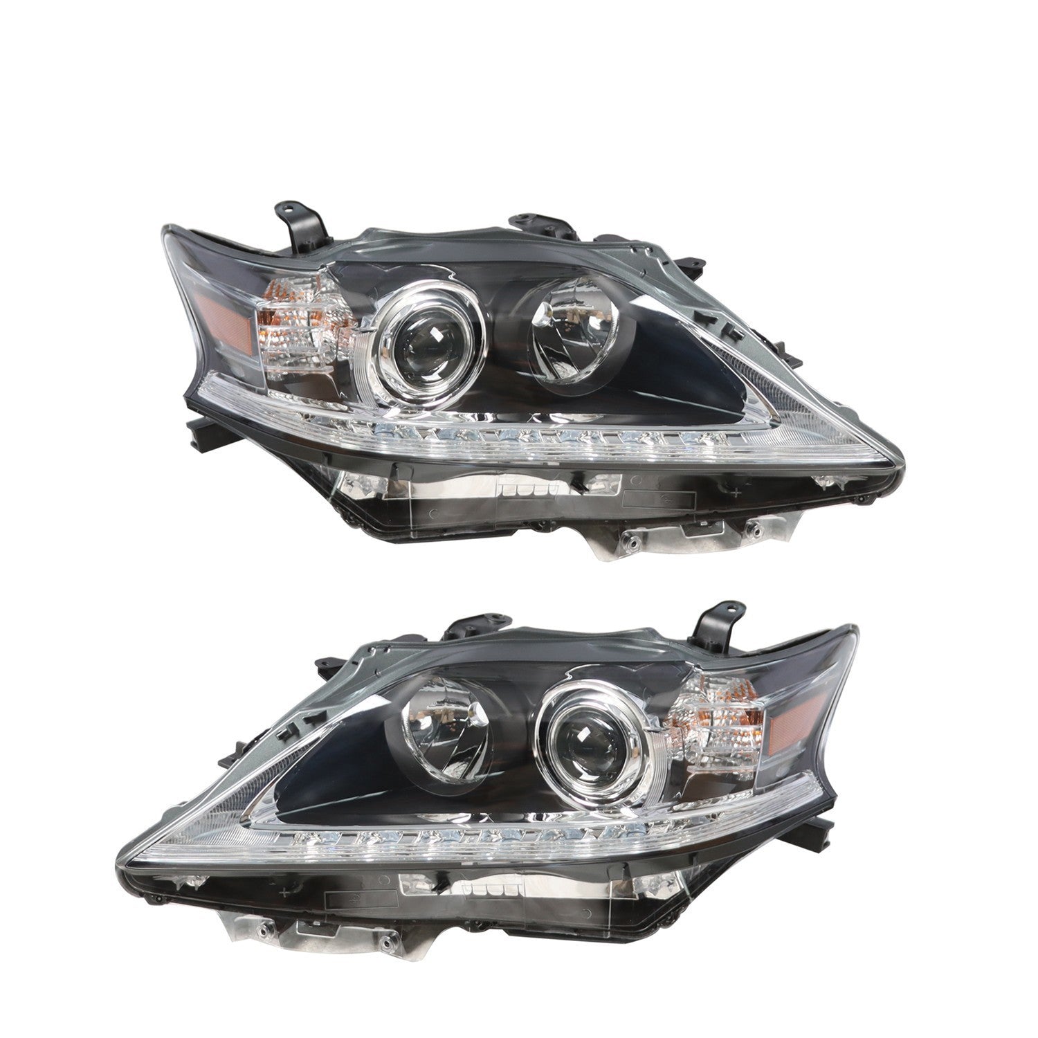 2013-2015 Lexus RX350 RX450H Black HID Headlights LED DRL Right & Left Side