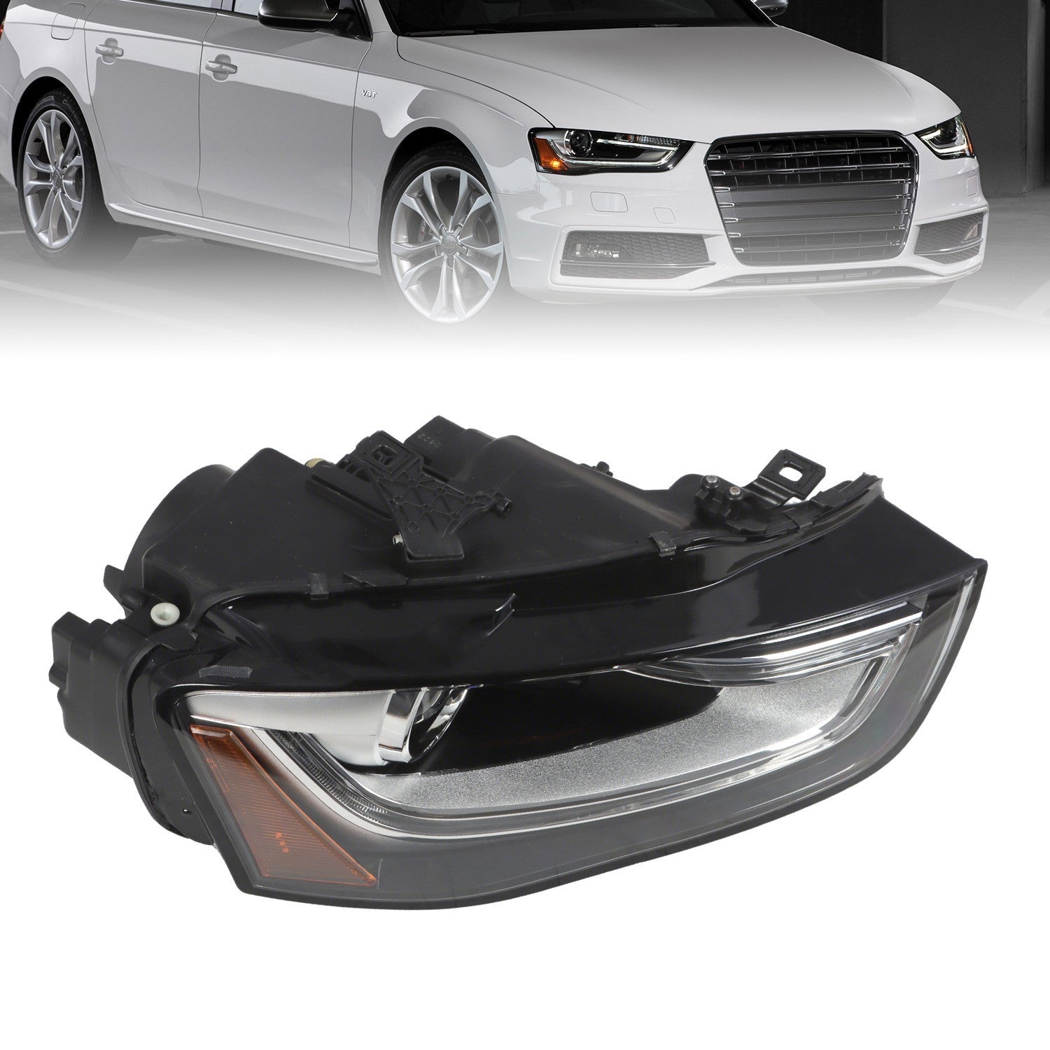 2013-2016 Audi A4 Passenger HID Xenon Projector Headlight Non-AFS Side