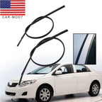 2009-2013 Toyota Corolla Roof Drip Molding Trim Left & Right Black 2PCS