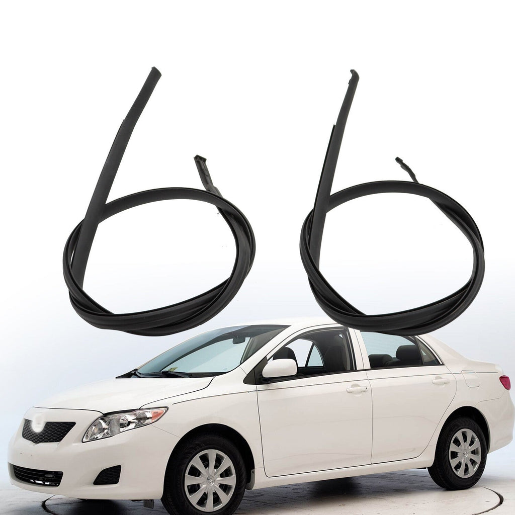 2009-2013 Toyota Corolla Roof Drip Molding Trim Left & Right Black 2PCS